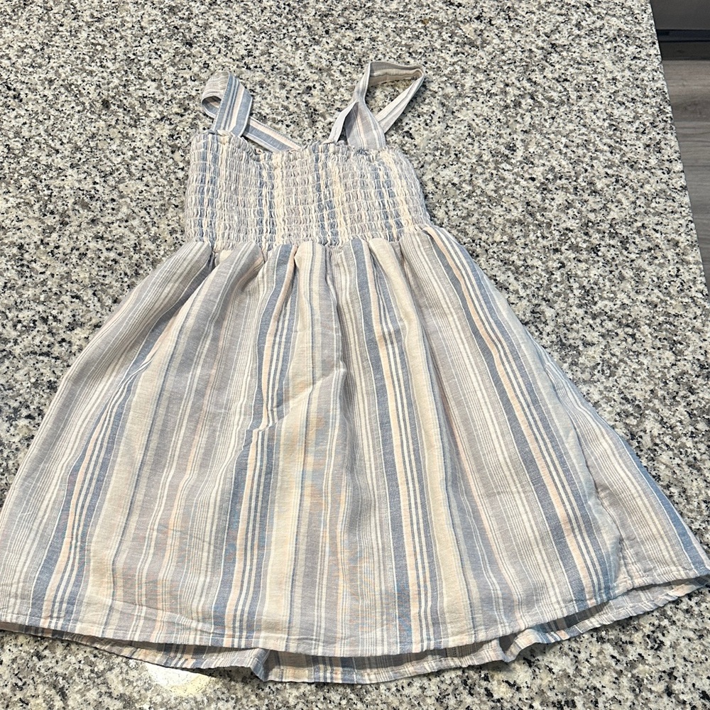 American Eagle Outfitters Blue and White Striped Mini Dress